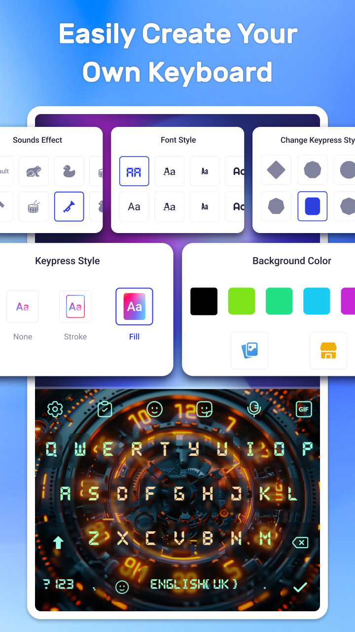 اسکرین شات 4 برنامه LED Keyboard: RGB Themes