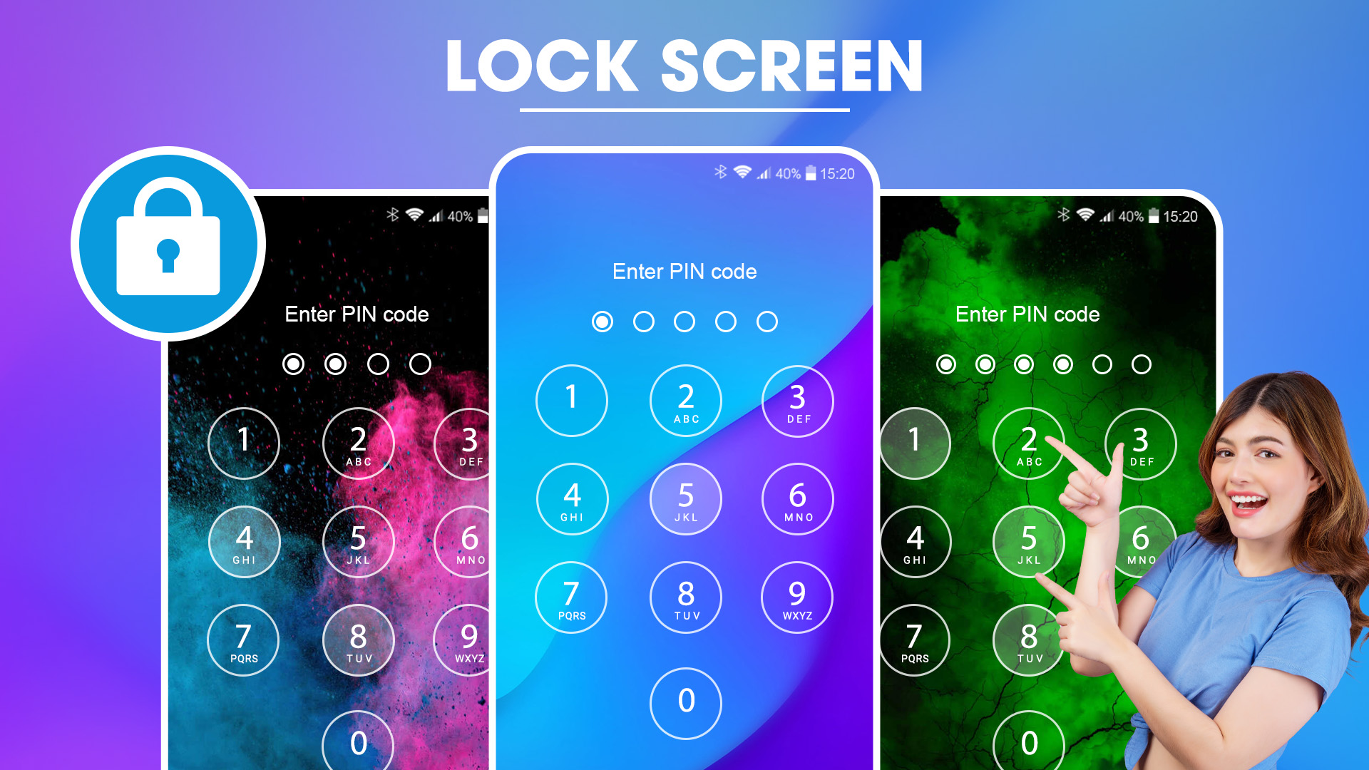 اسکرین شات 1 برنامه Lock screen live wallpaper