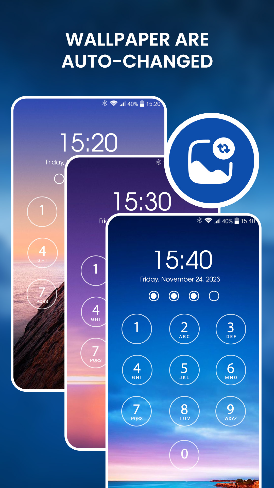 اسکرین شات 3 برنامه Lock screen live wallpaper