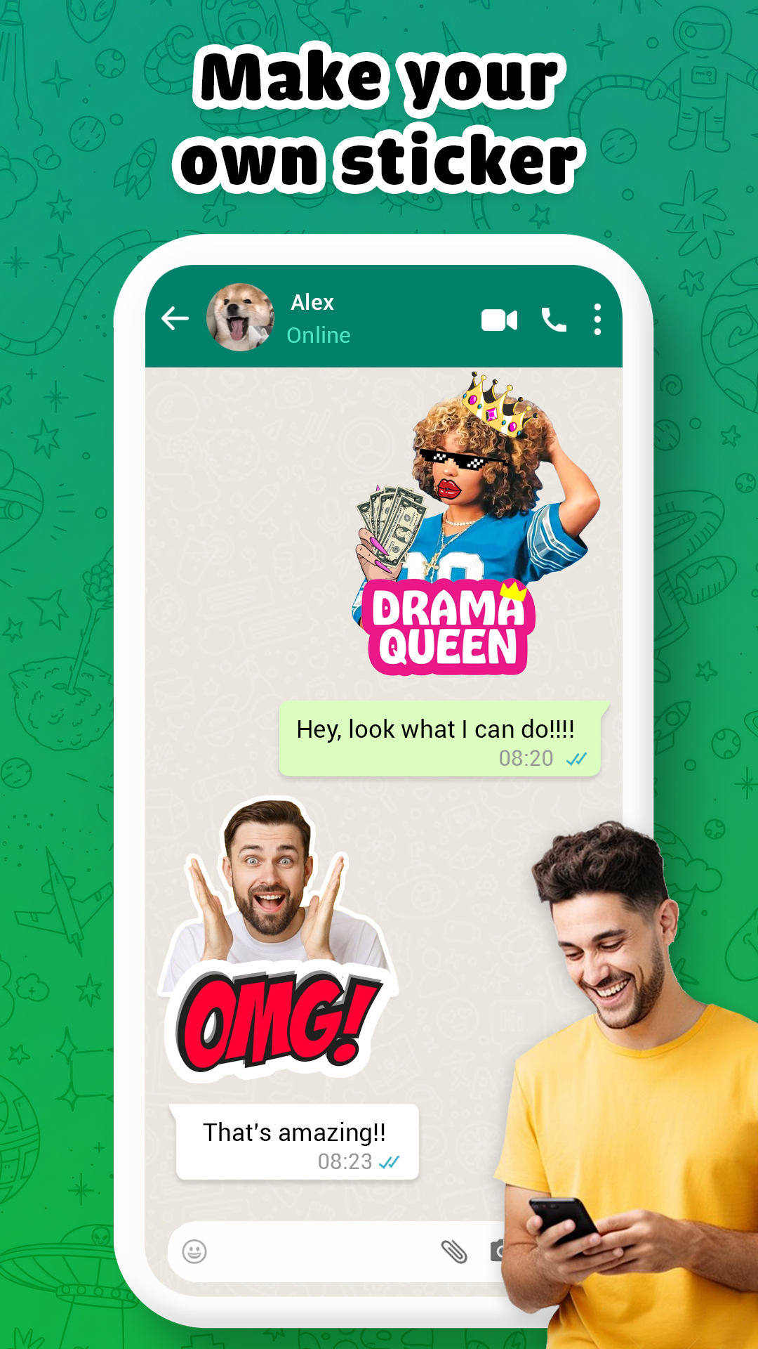 اسکرین شات 3 برنامه Sticker Maker – WA Stickers