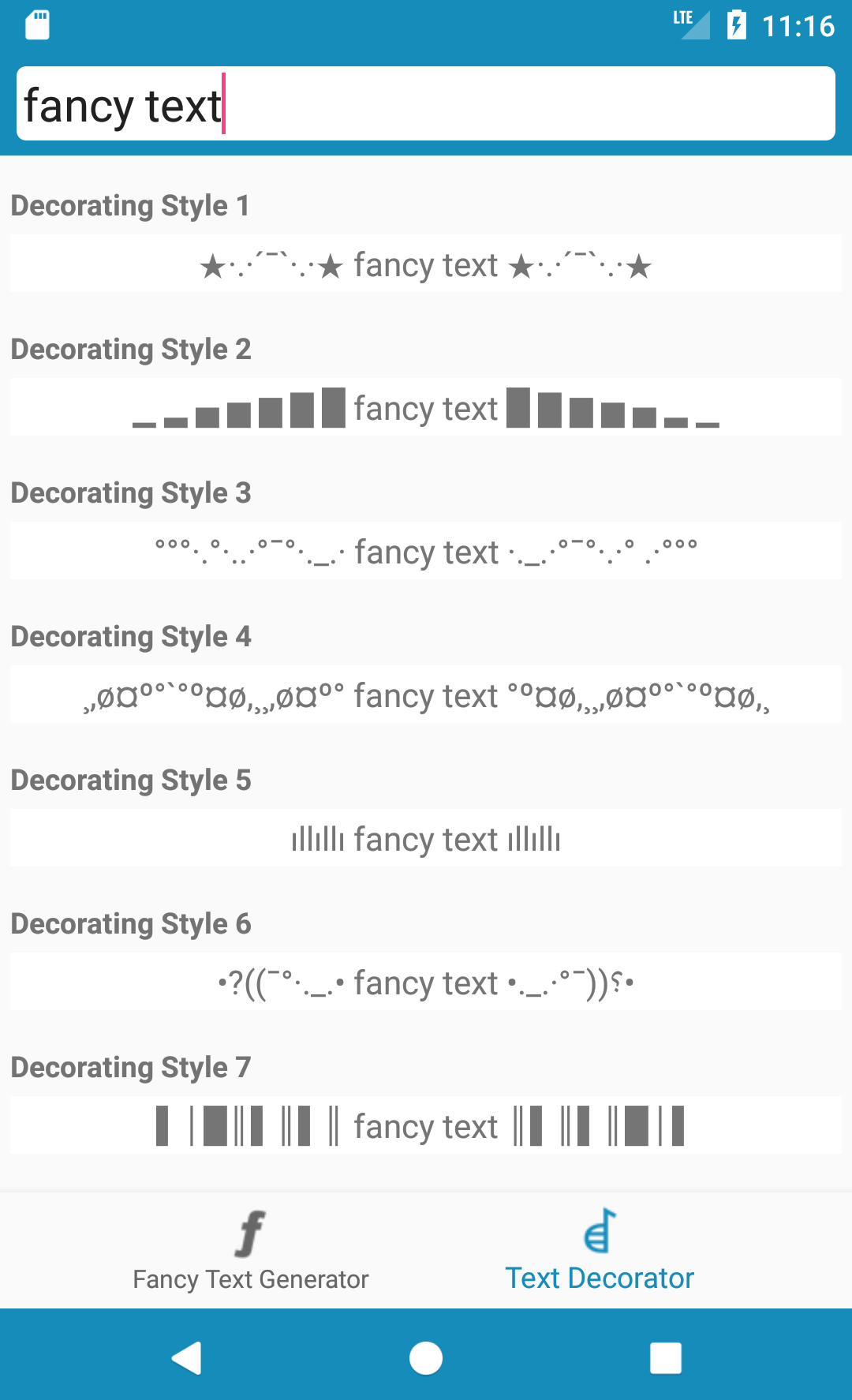 اسکرین شات برنامه Font Generator 3