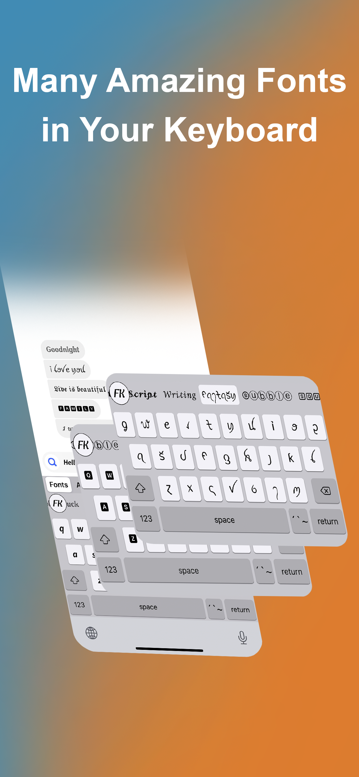 اسکرین شات برنامه Font Keyboard 1