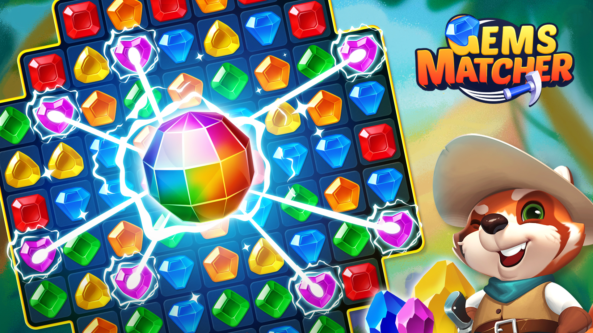 اسکرین شات 1 بازی Gems Matcher - Match 3 Game