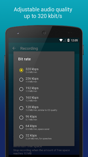 اسکرین شات 5 برنامه Hi-Q MP3 Voice Recorder (Free)