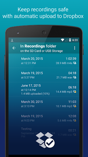 اسکرین شات 2 برنامه Hi-Q MP3 Voice Recorder (Free)