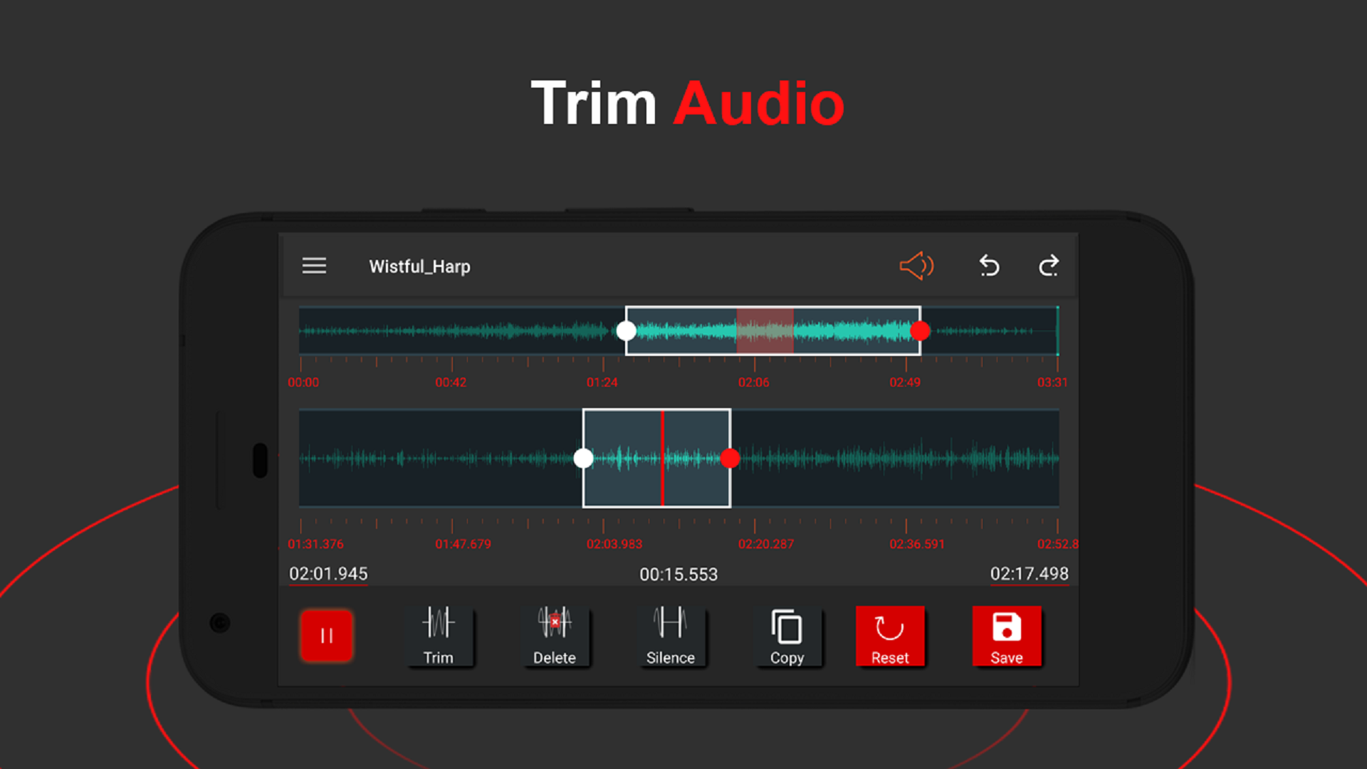 اسکرین شات 1 برنامه AudioLab Audio Editor Recorder