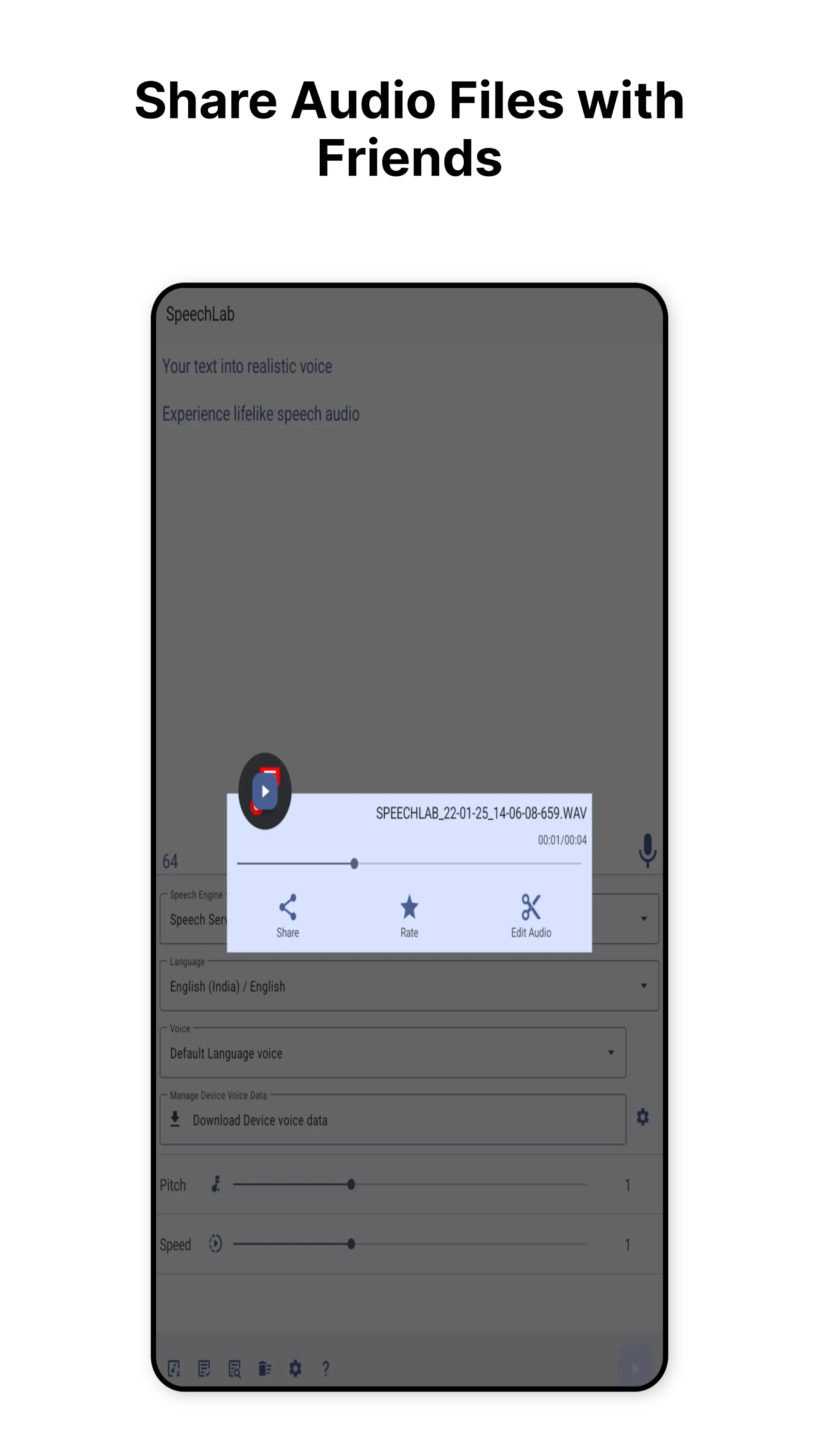 اسکرین شات 5 برنامه SpeechLab - Text To Speech TTS