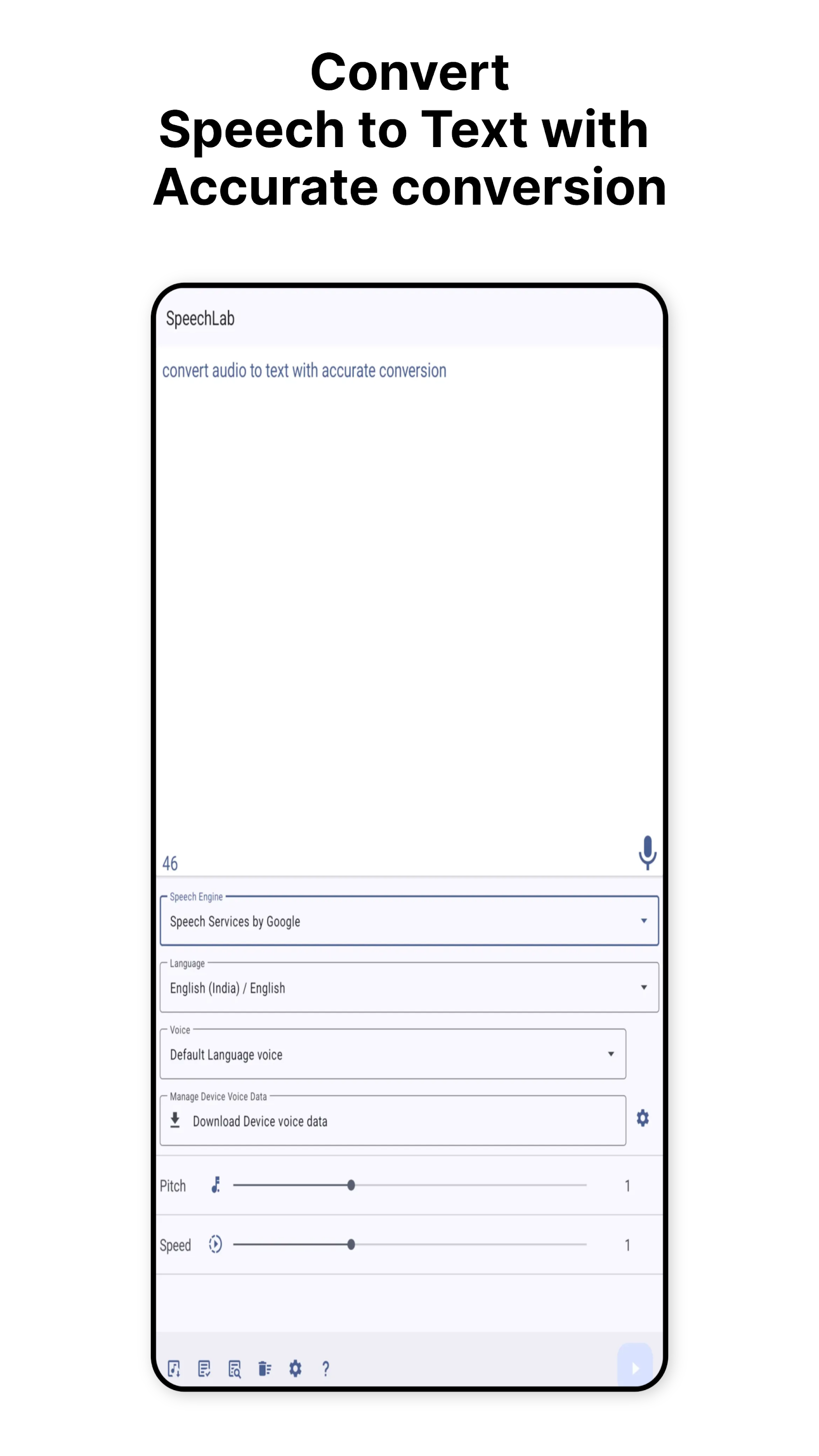 اسکرین شات 3 برنامه SpeechLab - Text To Speech TTS