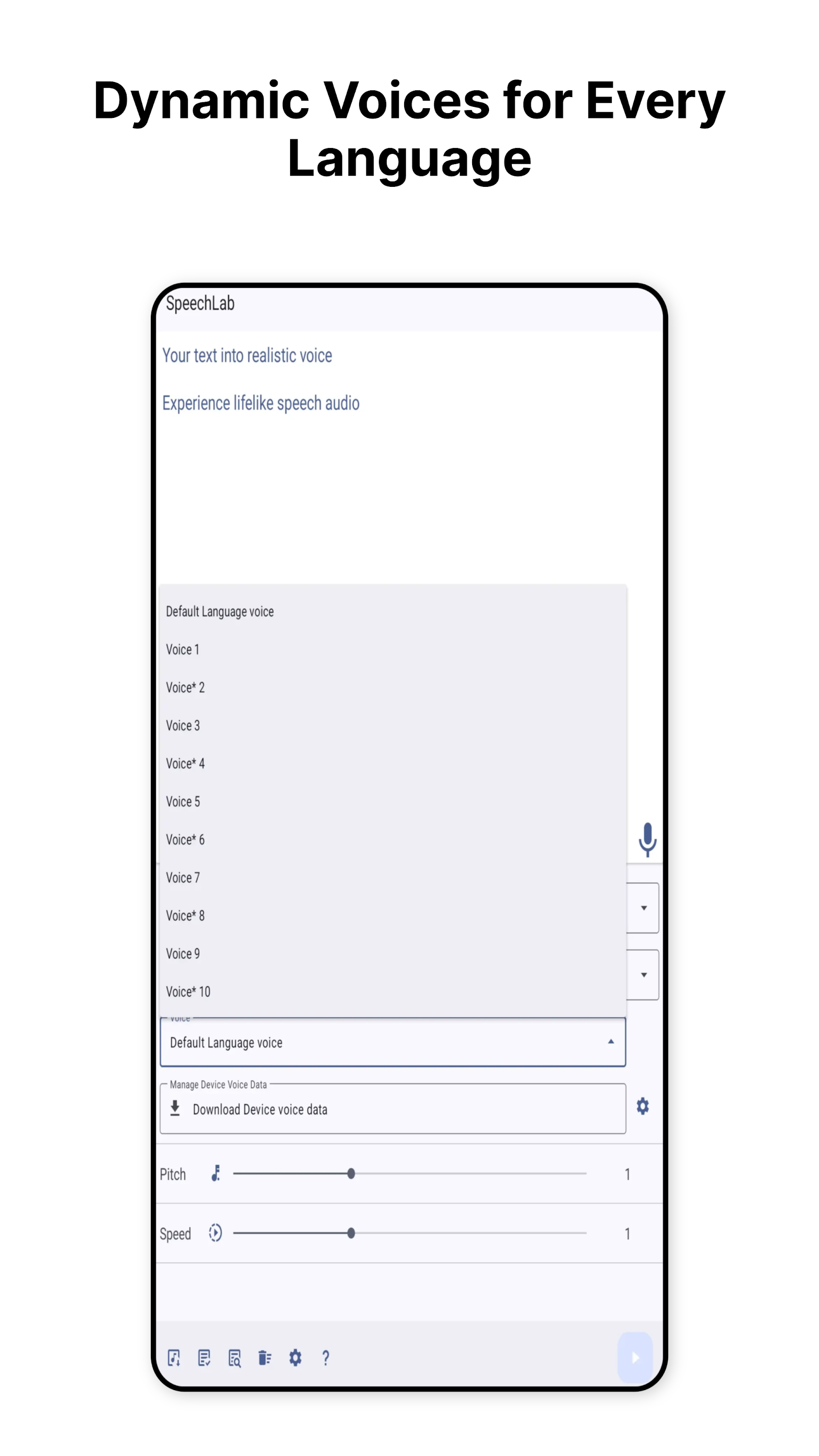 اسکرین شات 7 برنامه SpeechLab - Text To Speech TTS