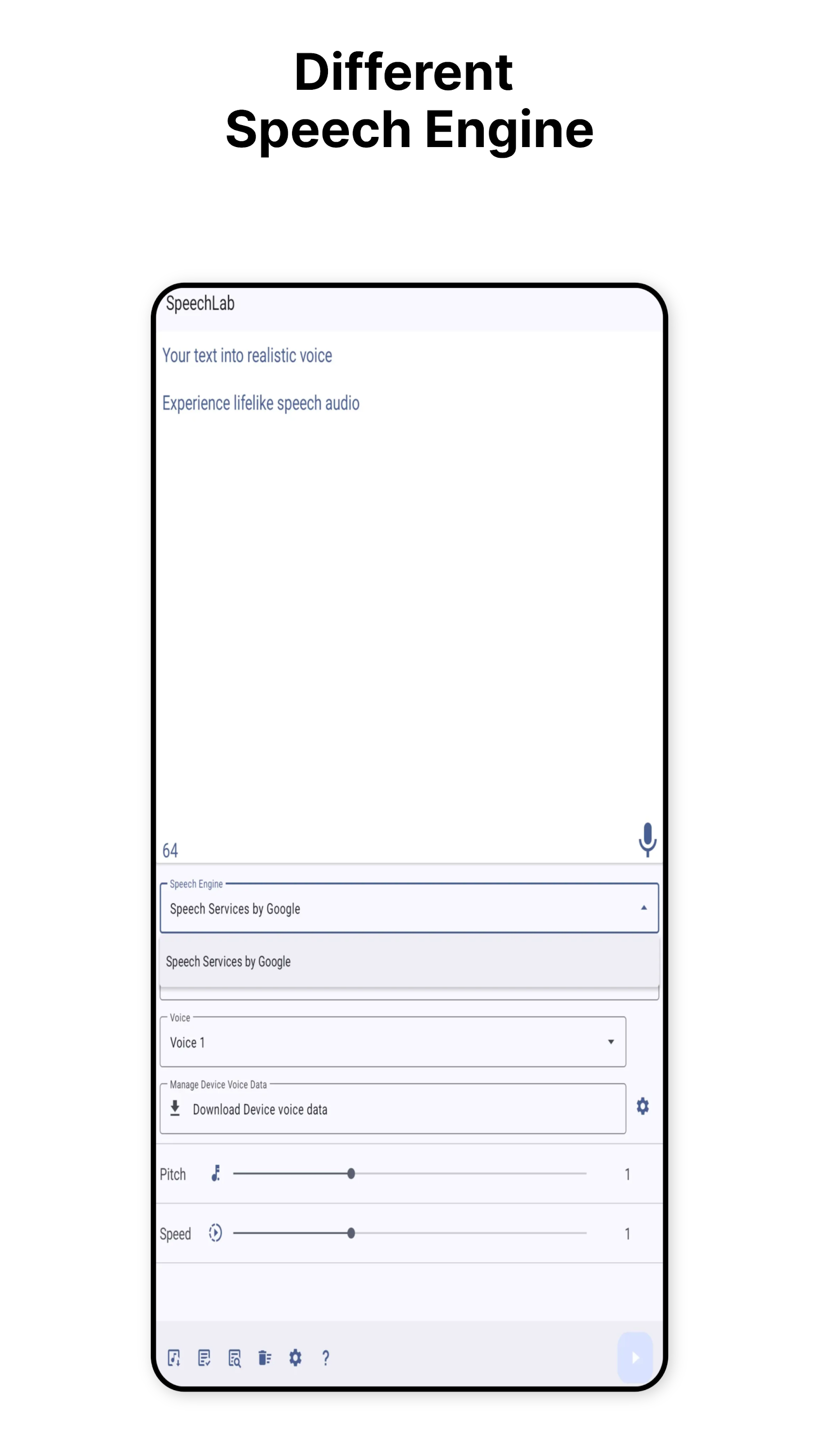 اسکرین شات 6 برنامه SpeechLab - Text To Speech TTS
