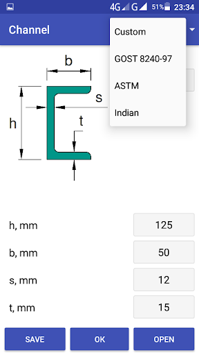 اسکرین شات 6 برنامه Metal Calculator. Steel Weight & Paint Area