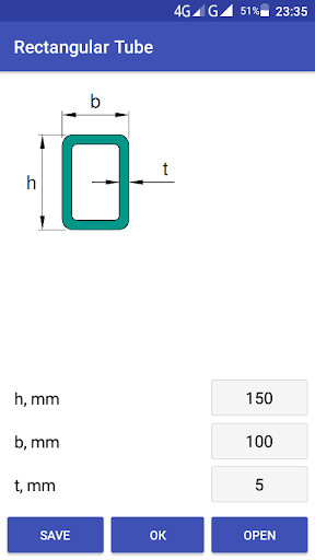 اسکرین شات 7 برنامه Metal Calculator. Steel Weight & Paint Area