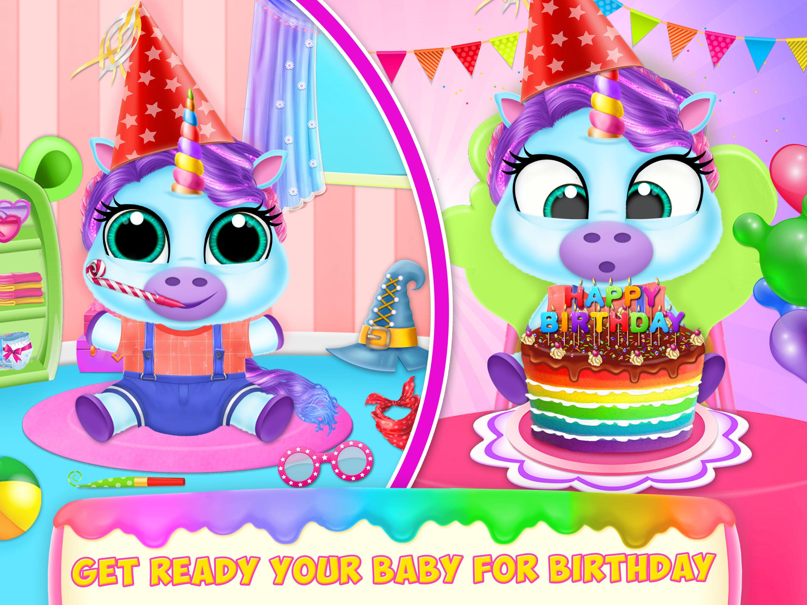 اسکرین شات 4 برنامه Unicorn Baby Pet Care