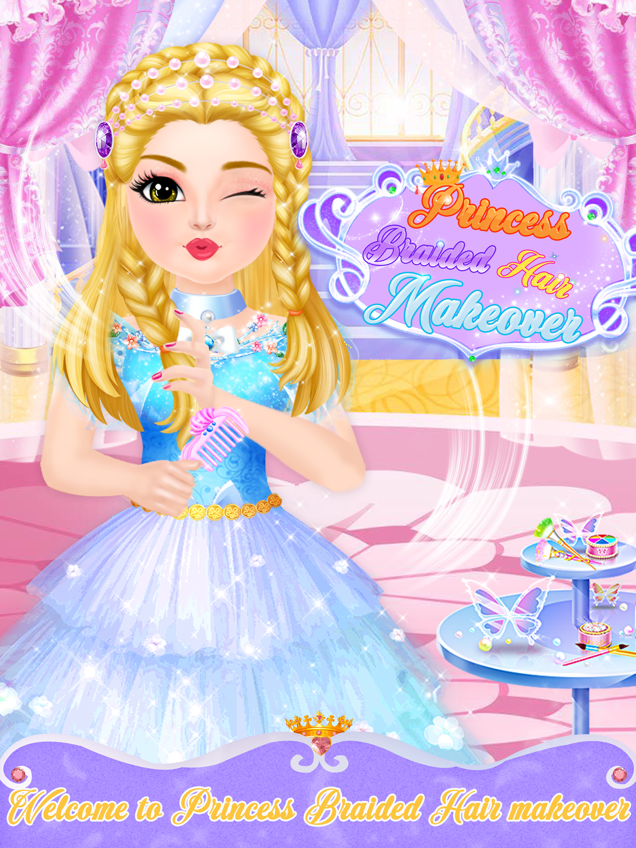 اسکرین شات 3 برنامه Princess Fashion Hair Stylist