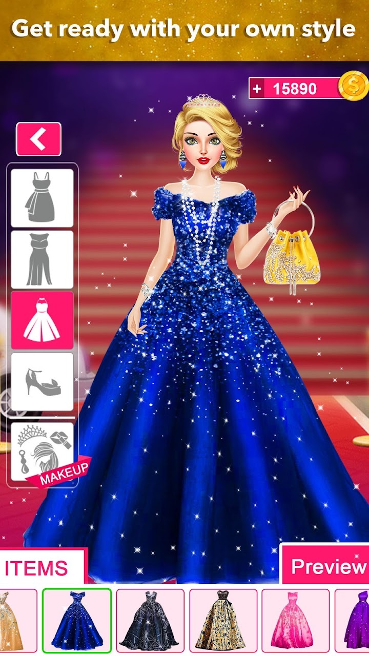 اسکرین شات 4 بازی Model Fashion Red Carpet: Dress Up Game For Girls