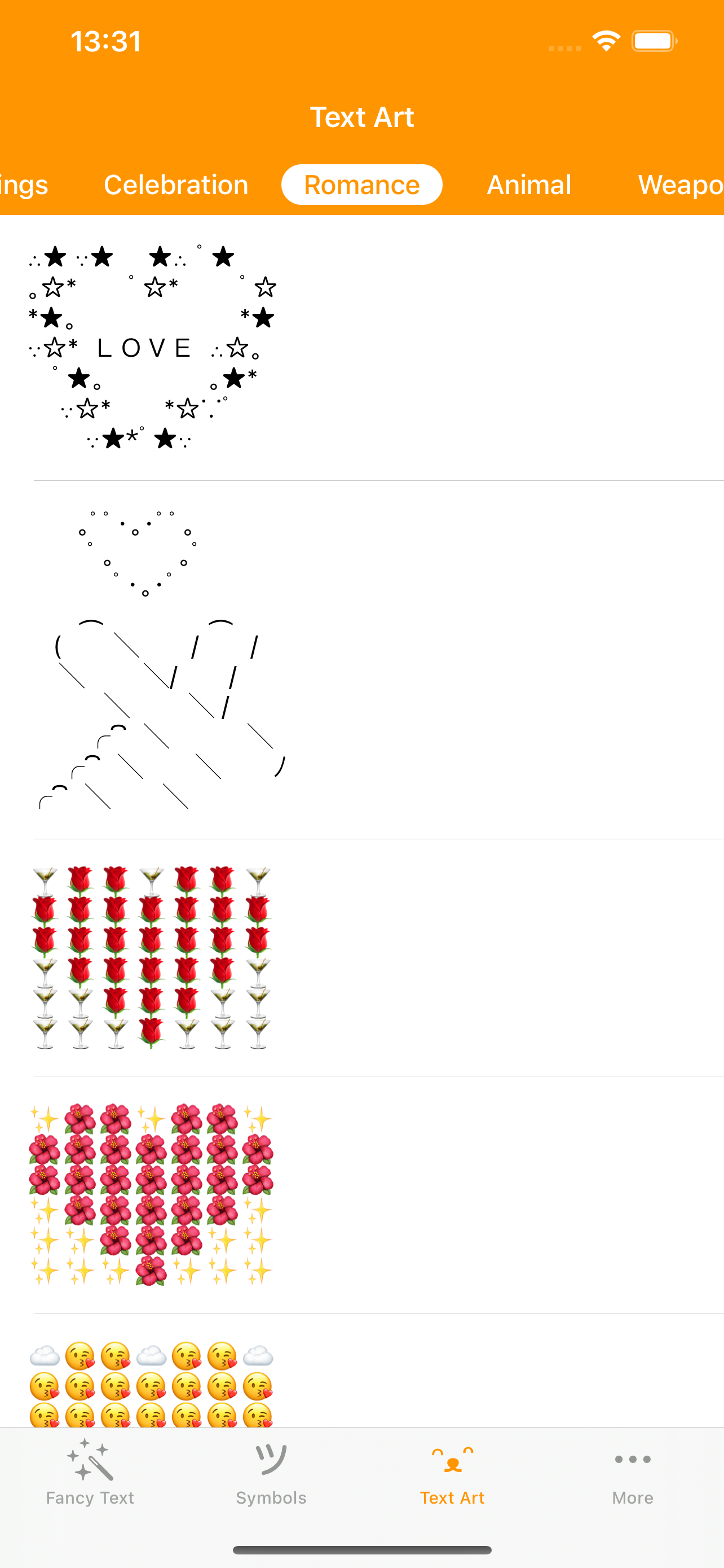 اسکرین شات 6 برنامه Fancy Text Symbols