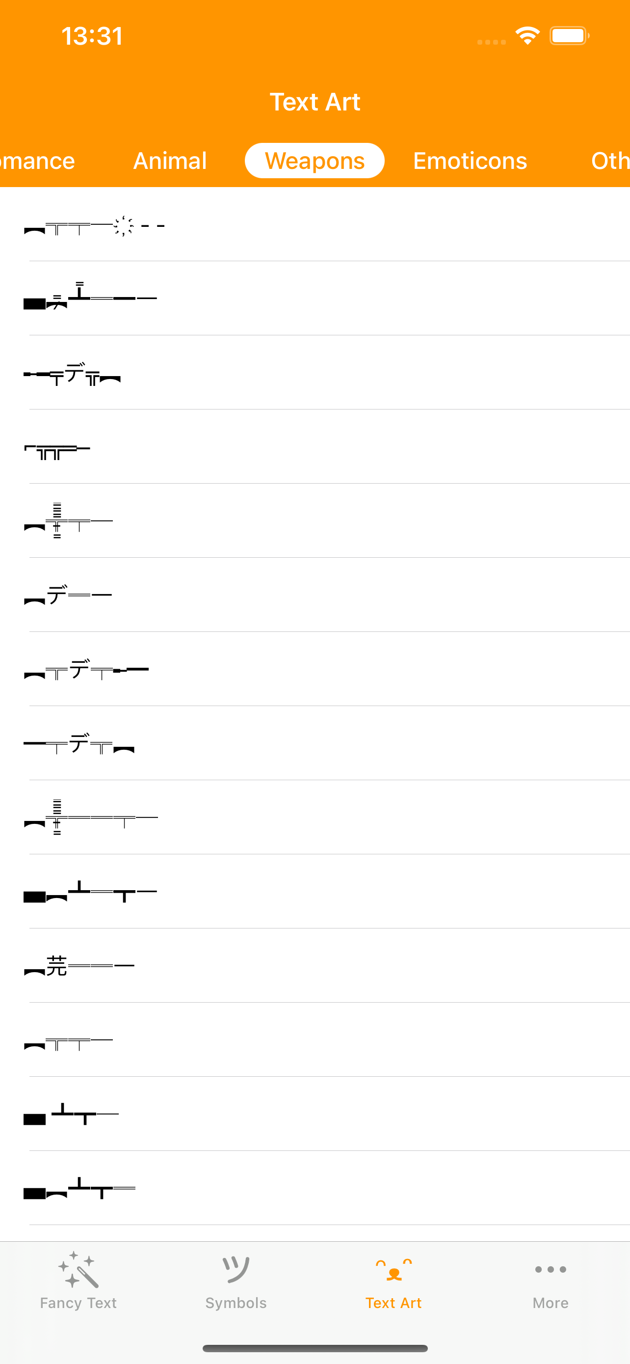 اسکرین شات 5 برنامه Fancy Text Symbols