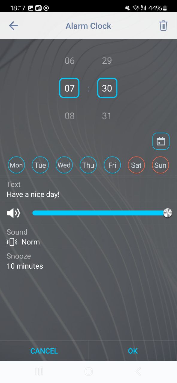 اسکرین شات 8 برنامه Music Alarm Clock - Alarmus