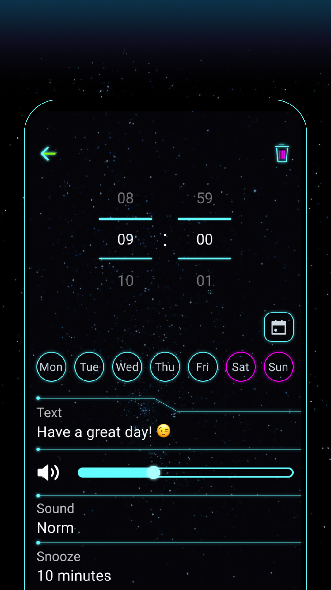 اسکرین شات 3 برنامه Music Alarm Clock - Jinglist
