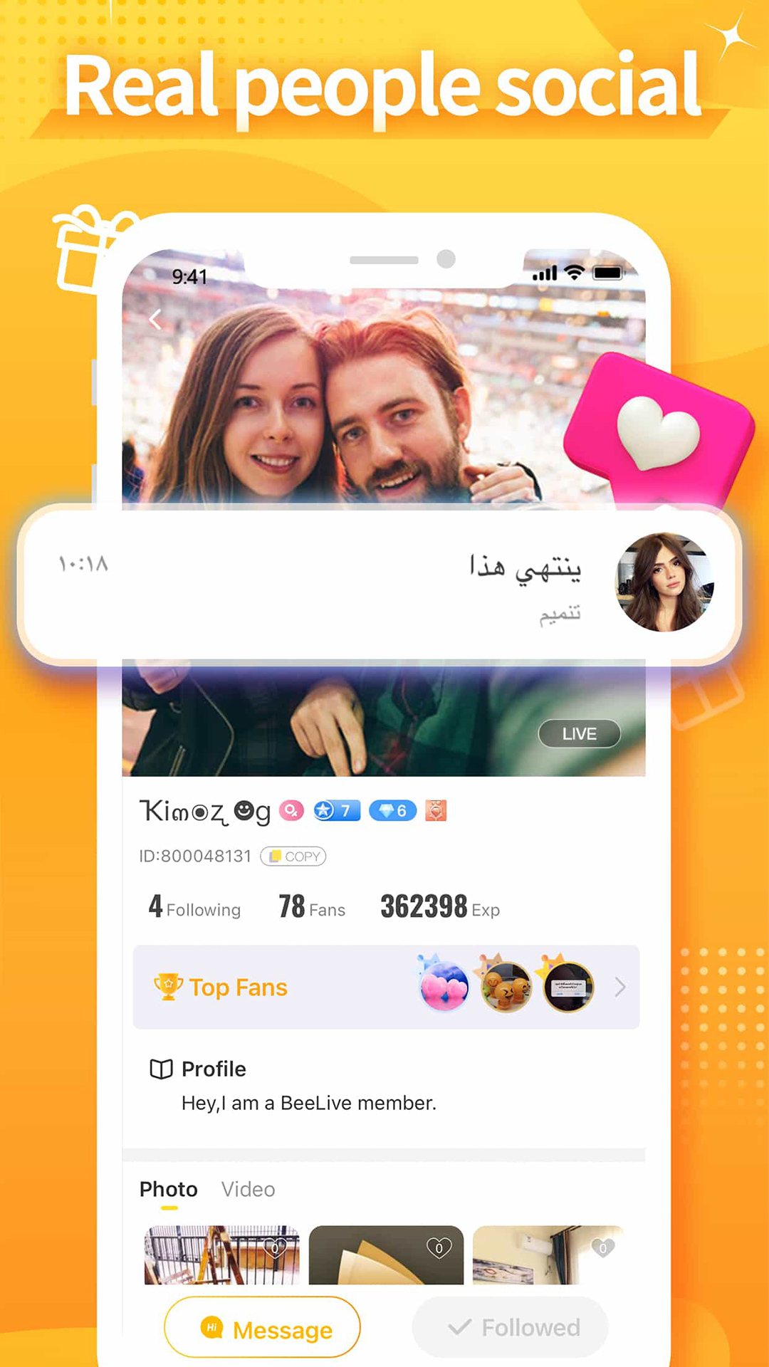 اسکرین شات 4 برنامه BeeLive-Live Stream