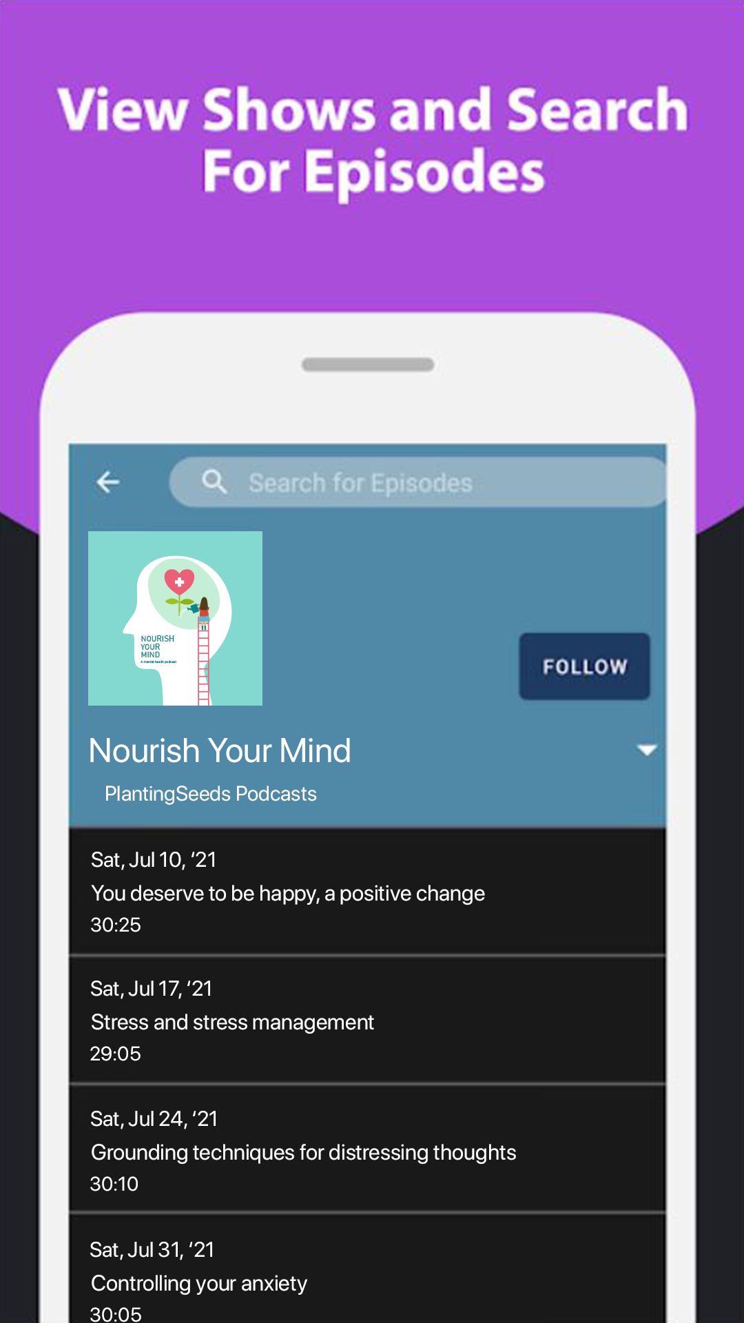 اسکرین شات 4 برنامه Podcasts Home