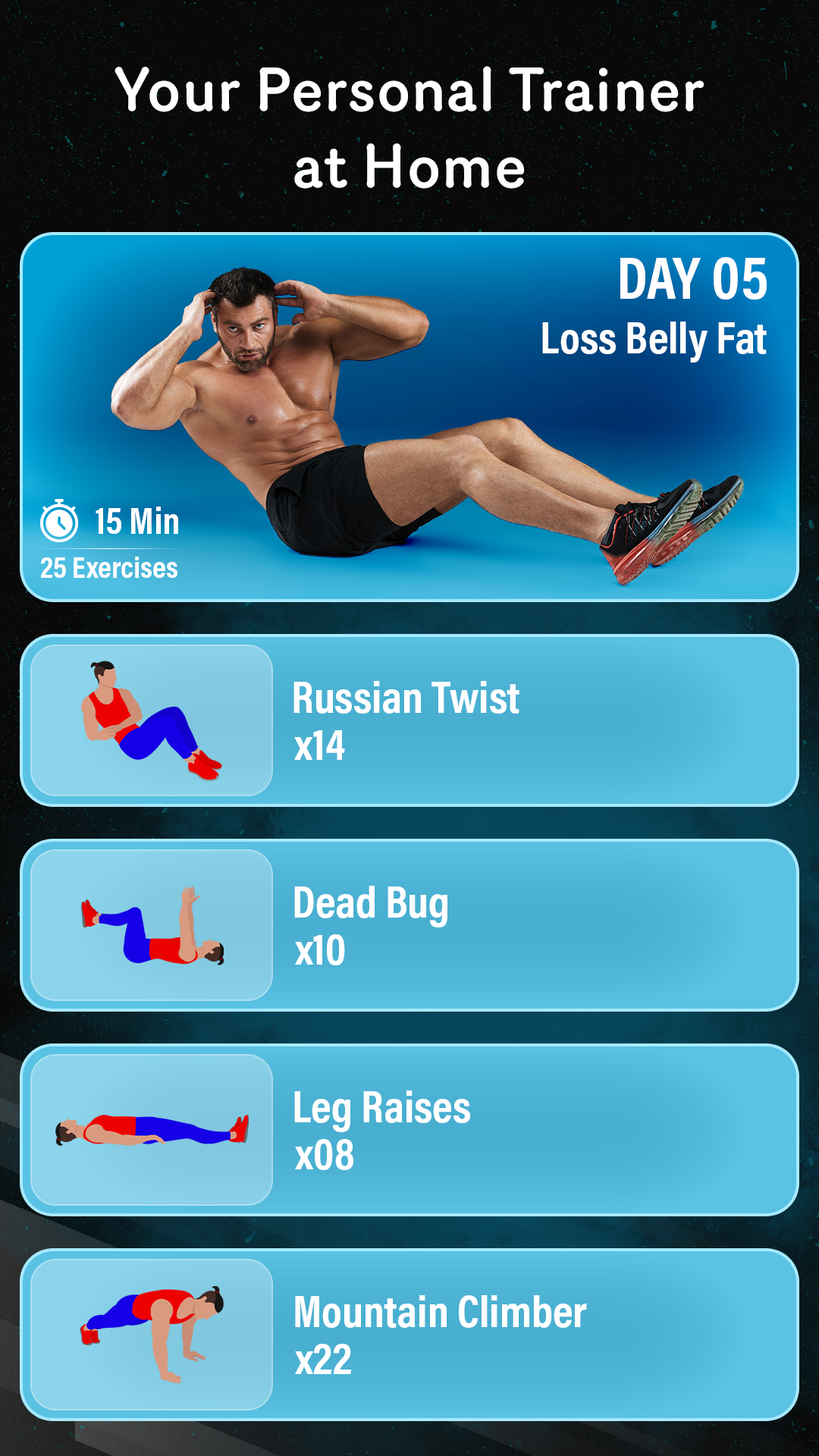 اسکرین شات 4 برنامه Home Workout for Men