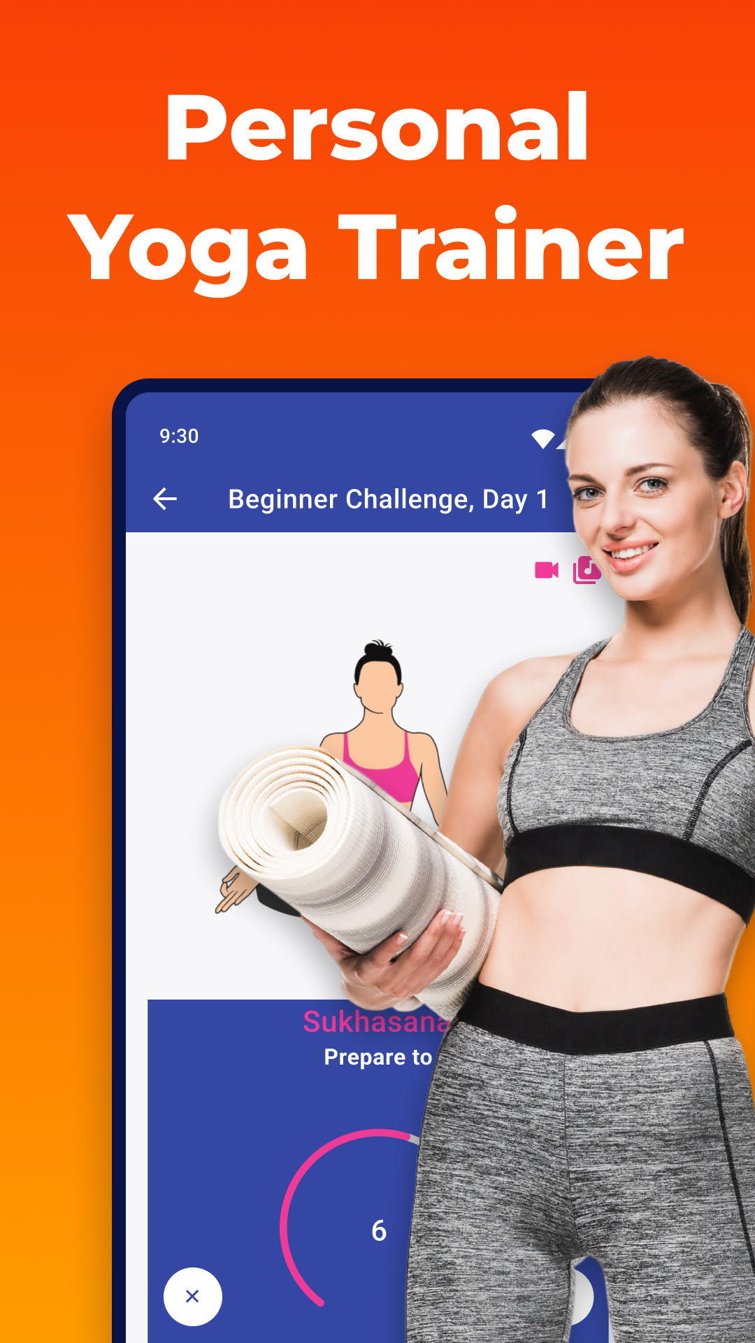 اسکرین شات 3 برنامه Daily Yoga Workout+Meditation