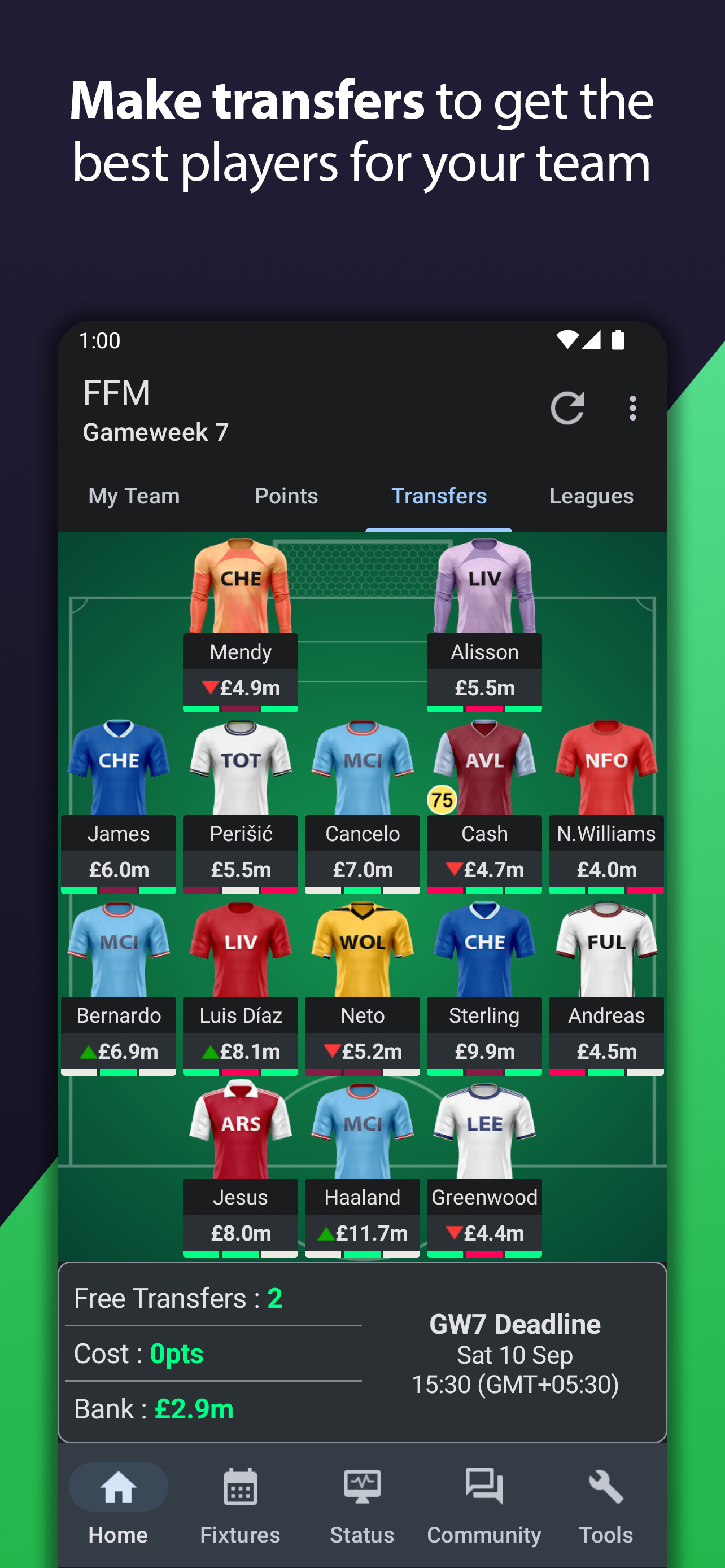 اسکرین شات 2 برنامه Fantasy Football Manager (FPL)