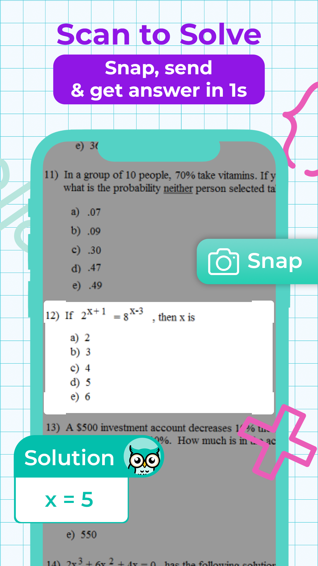 اسکرین شات 1 برنامه Homework Helper AI Math Solver