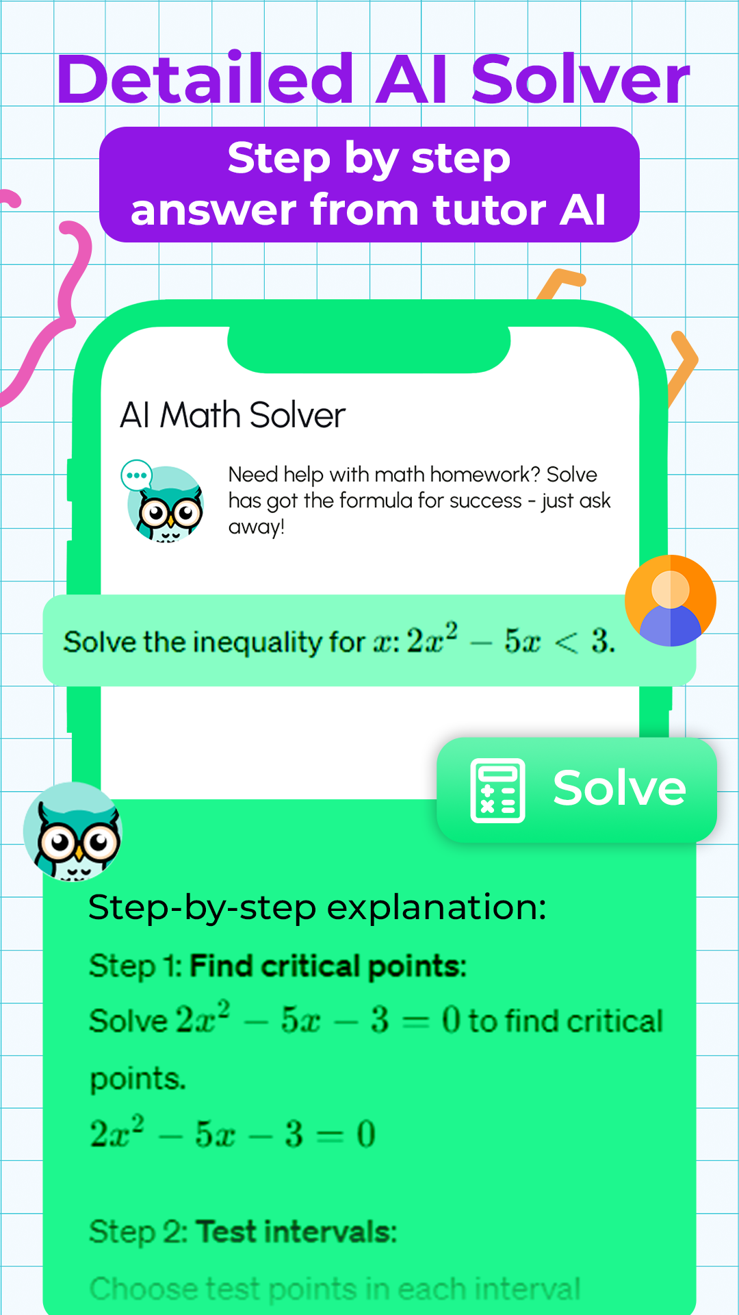 اسکرین شات 2 برنامه Homework Helper AI Math Solver