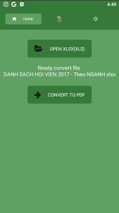 اسکرین شات 2 برنامه XLSX to PDF Converter