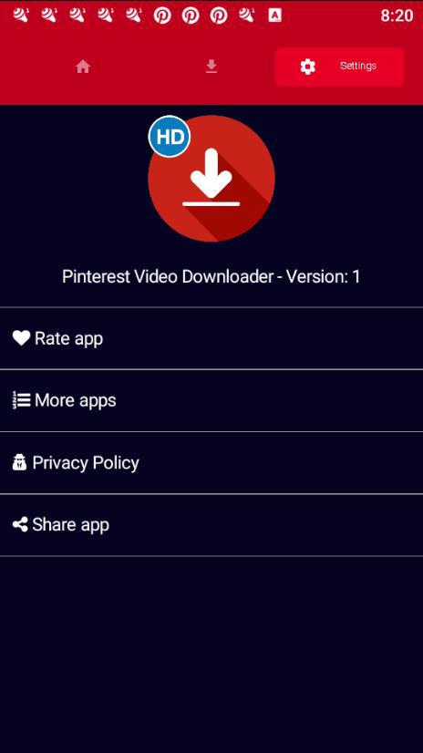 اسکرین شات 5 برنامه Download Video for Pinterest