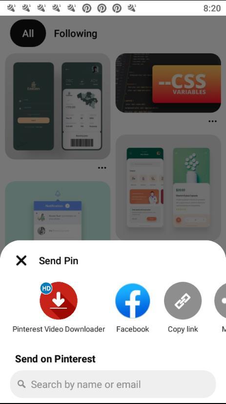 اسکرین شات 1 برنامه Download Video for Pinterest