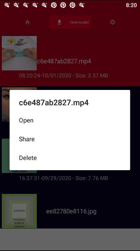 اسکرین شات 4 برنامه Download Video for Pinterest