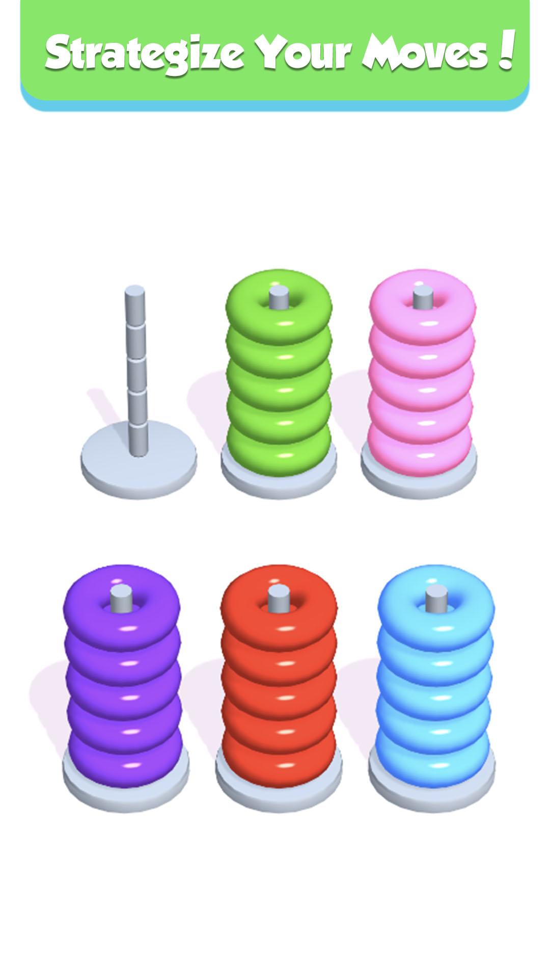 اسکرین شات 3 بازی Hoop Stack - Color Puzzle Game