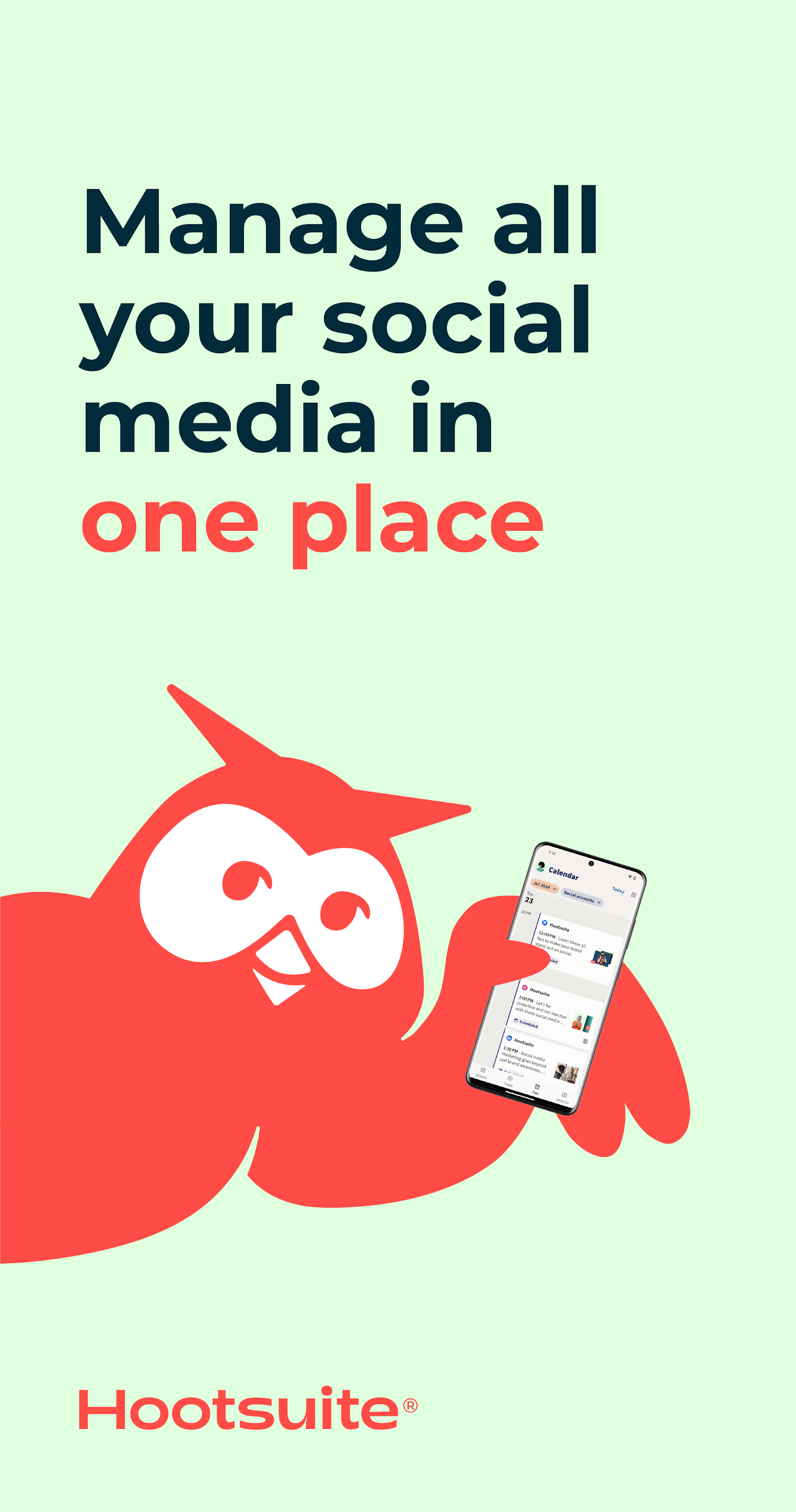 اسکرین شات 1 برنامه Hootsuite: Schedule Posts