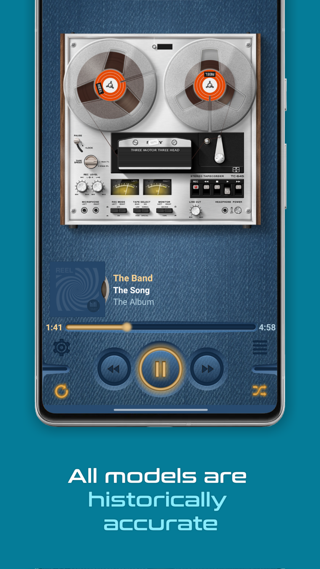 اسکرین شات 4 برنامه Reelistic Audio Player