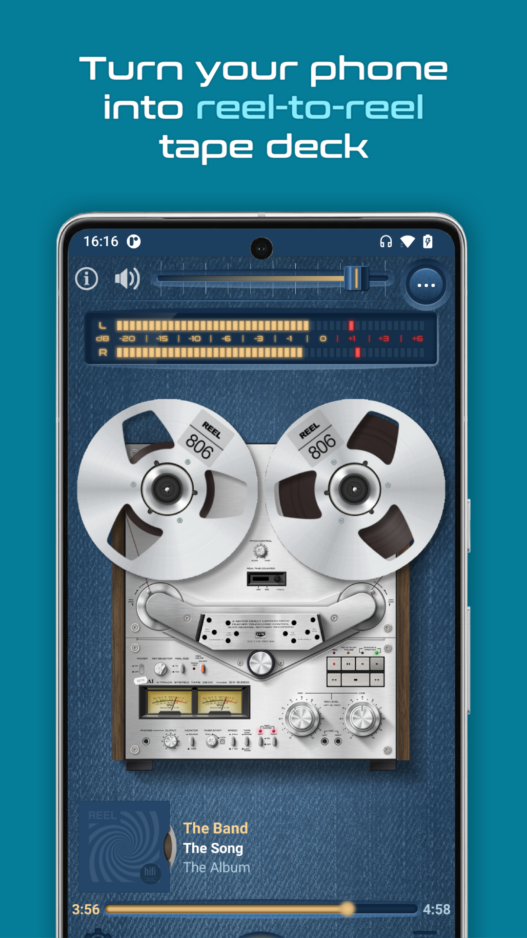 اسکرین شات 1 برنامه Reelistic Audio Player