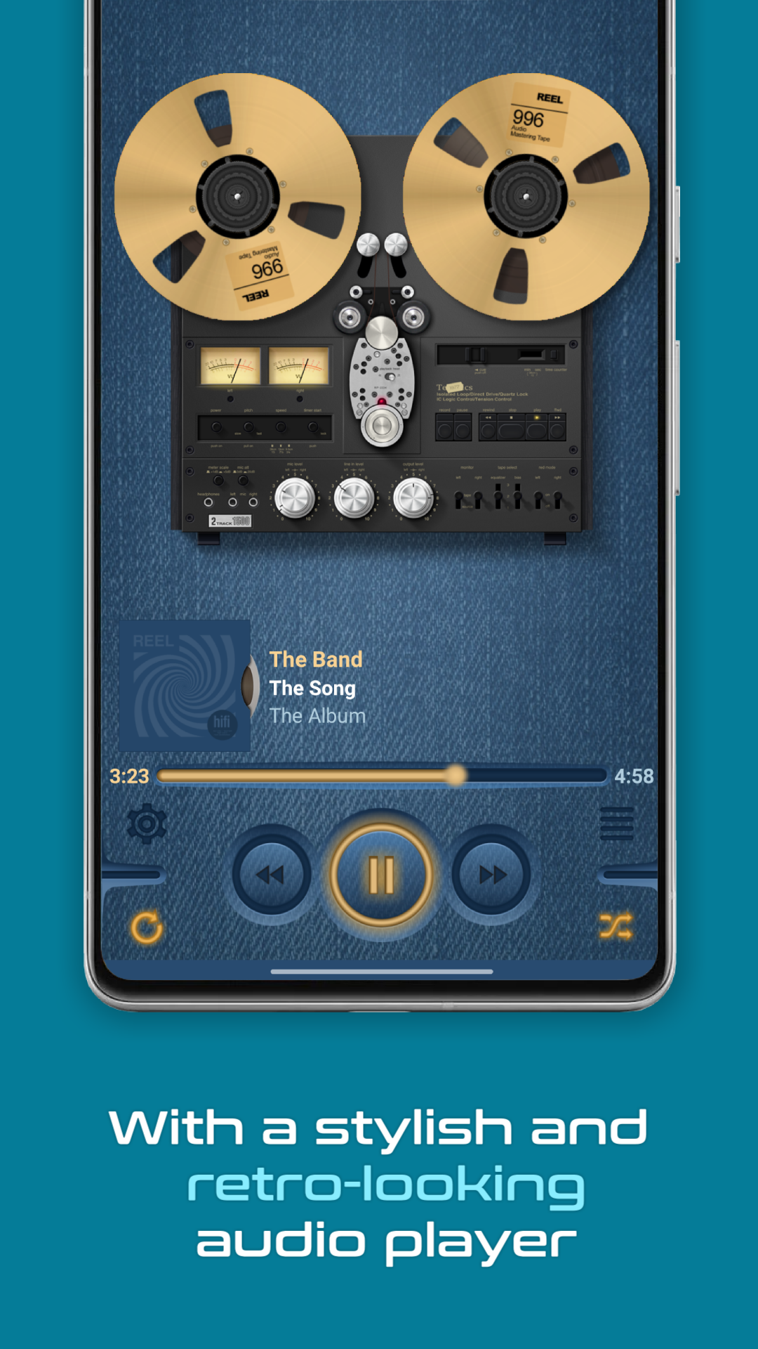 اسکرین شات 2 برنامه Reelistic Audio Player