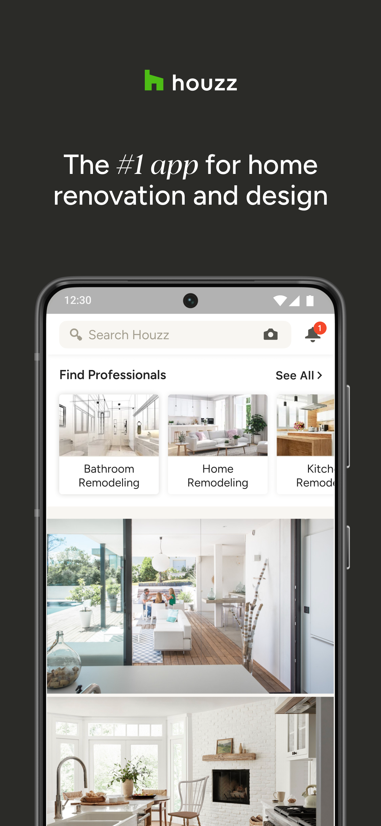 اسکرین شات 1 برنامه Houzz - Home Design & Remodel