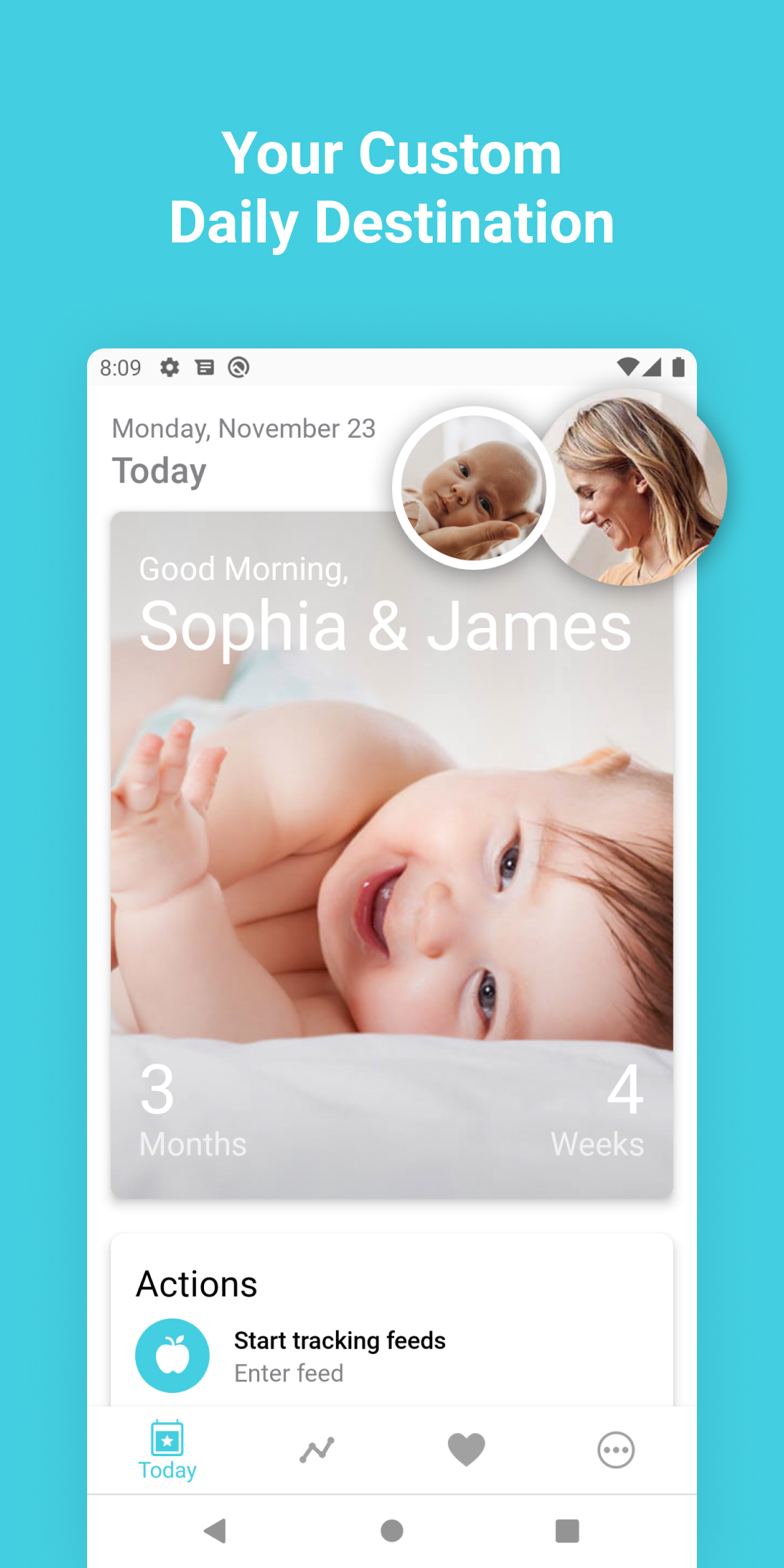 اسکرین شات 1 برنامه Baby + | Your Baby Tracker