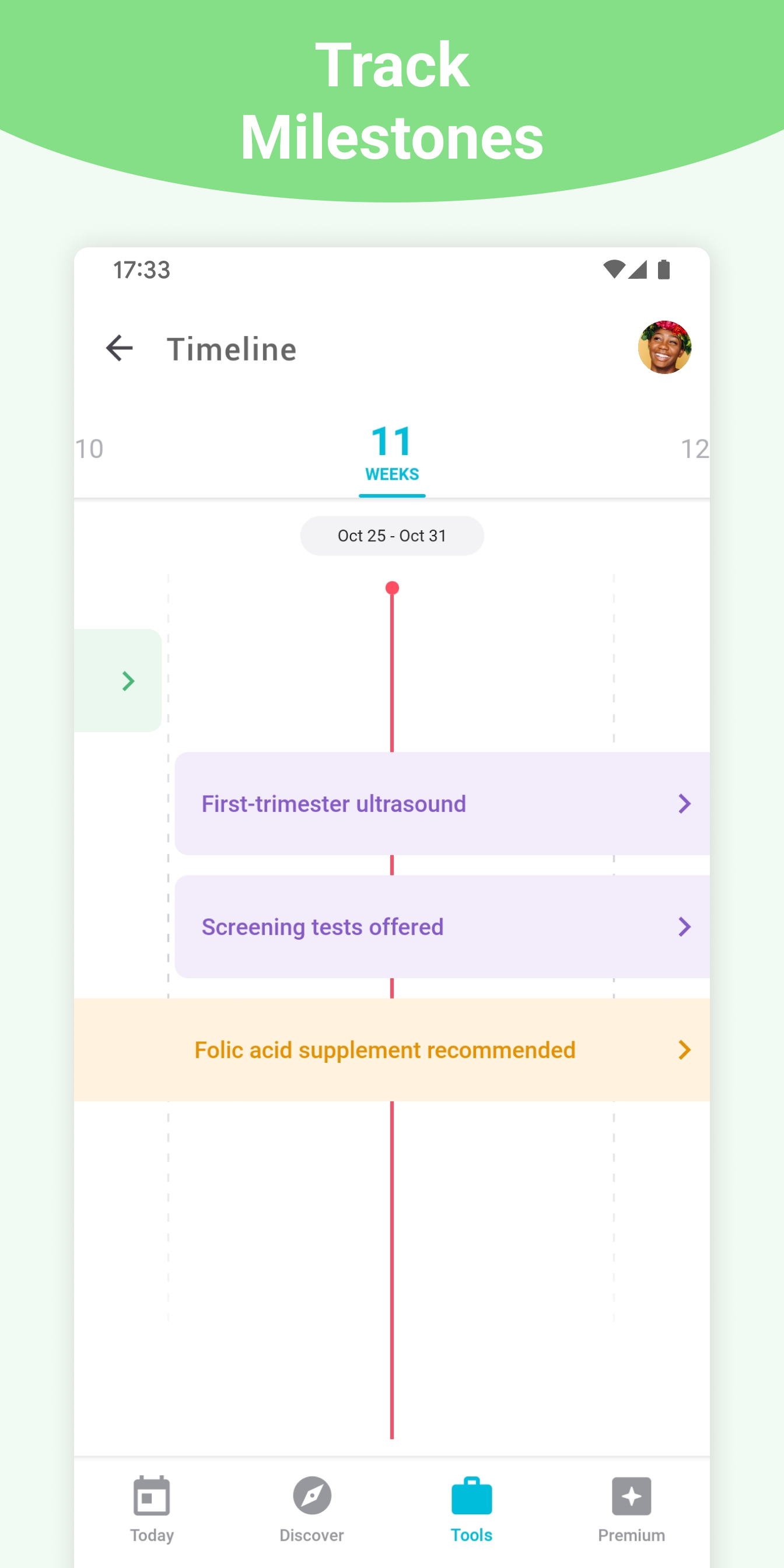 اسکرین شات 4 برنامه Pregnancy + | Tracker App