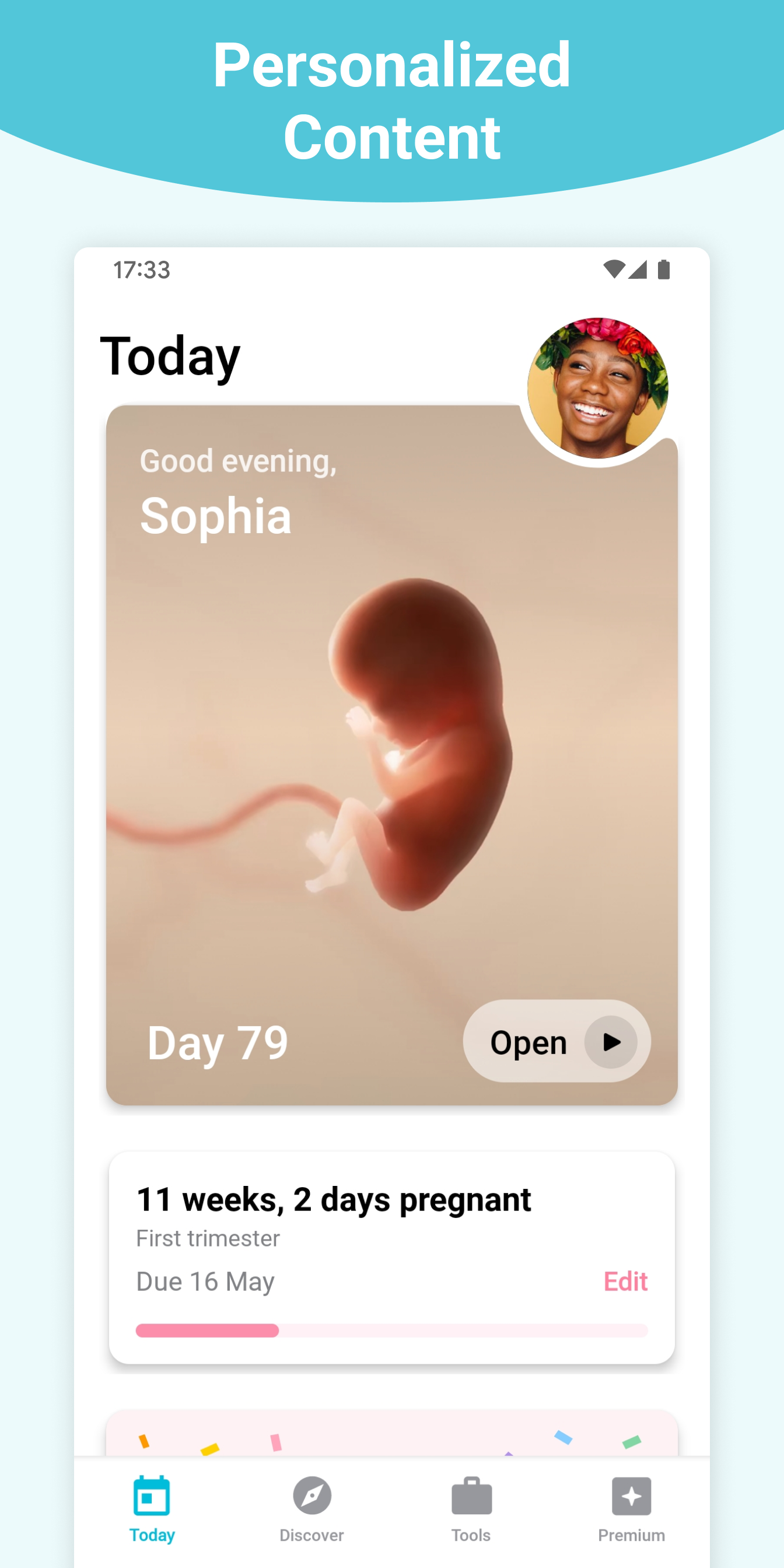 اسکرین شات 1 برنامه Pregnancy + | Tracker App