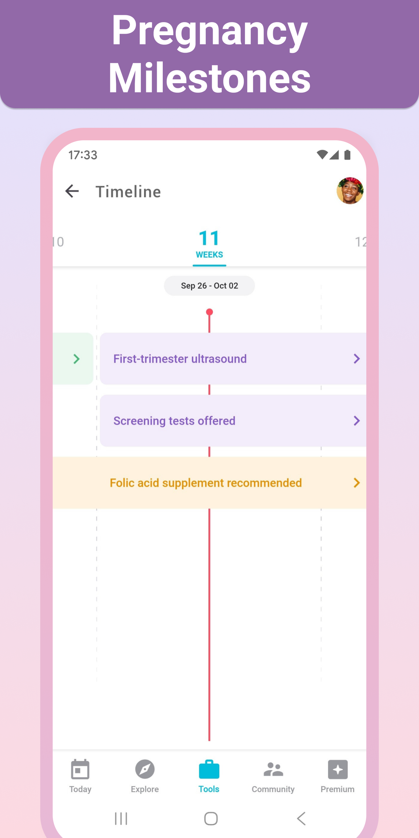 اسکرین شات 4 برنامه Pregnancy + | Tracker App