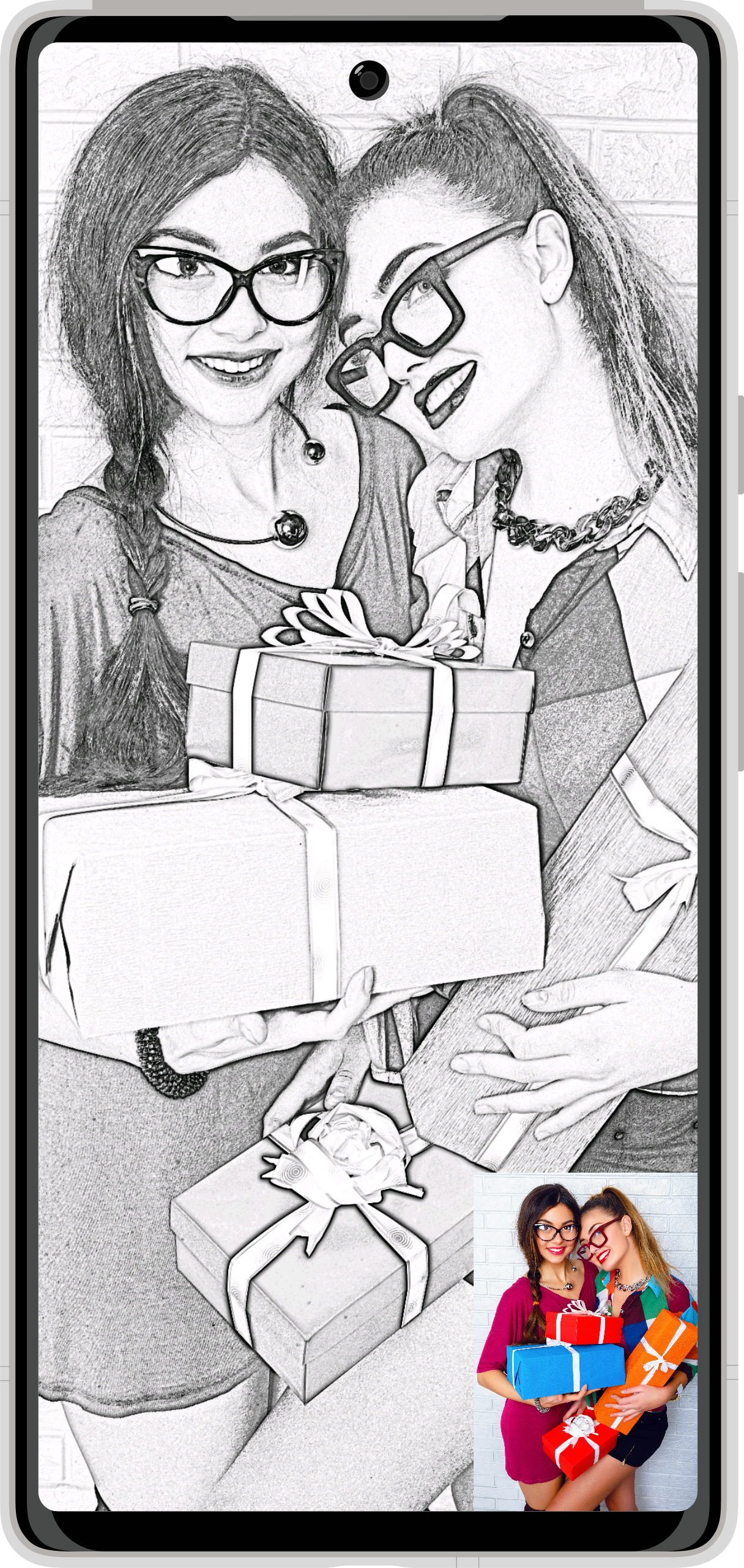 اسکرین شات 2 برنامه Pencil Sketch Photo Editor