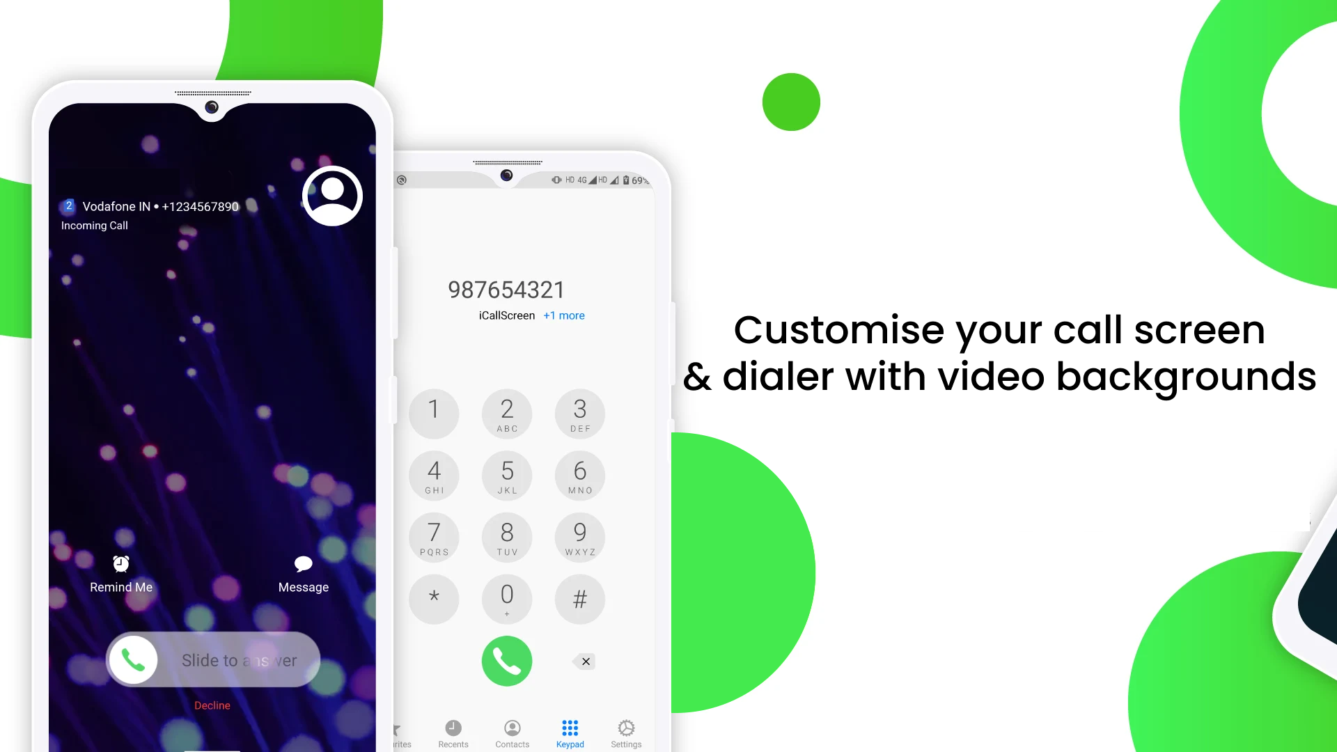 اسکرین شات 1 برنامه iCallScreen - Phone Dialer