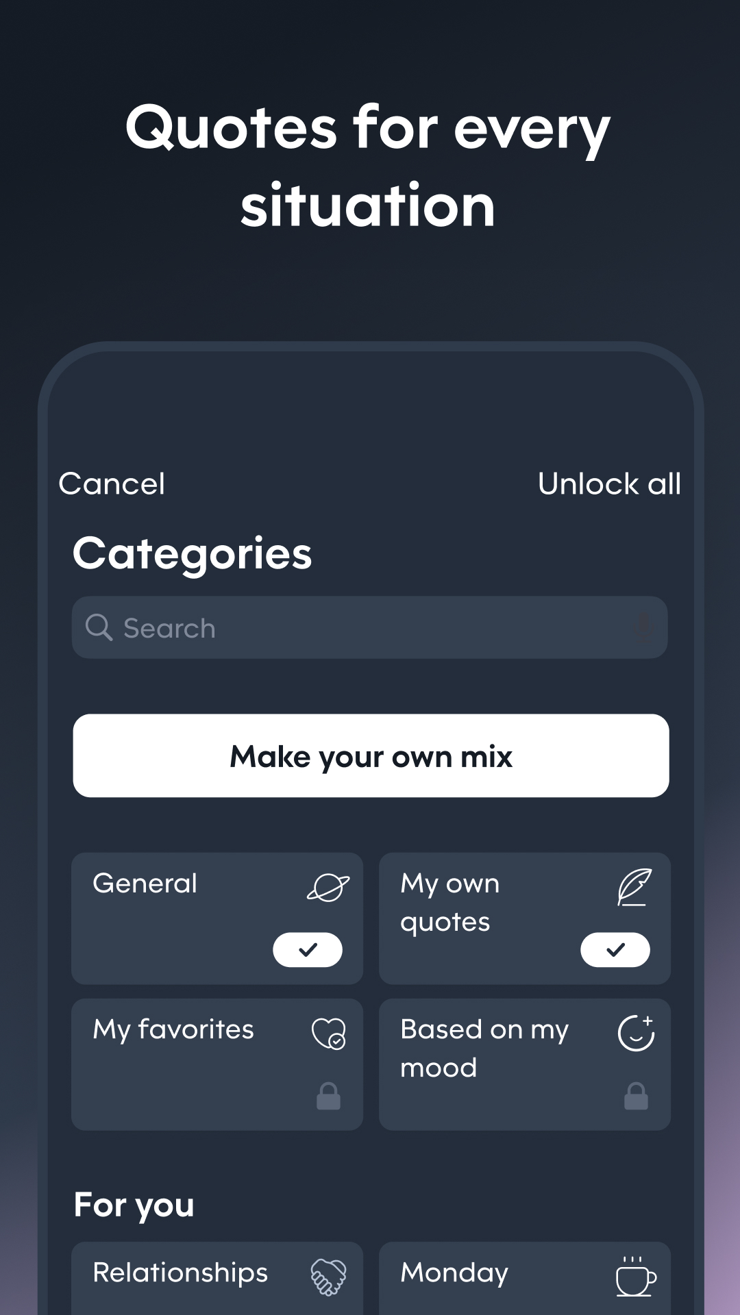اسکرین شات 4 برنامه Motivation - Daily quotes