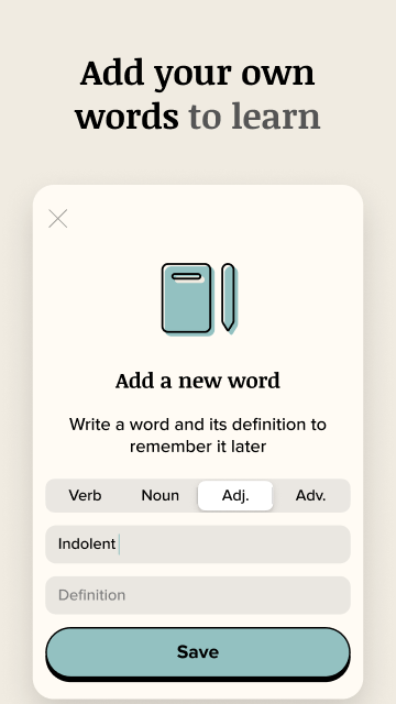 اسکرین شات 5 برنامه Vocabulary - Learn words daily