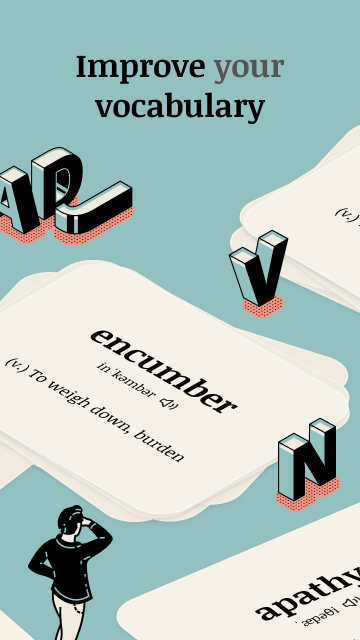 اسکرین شات 1 برنامه Vocabulary - Learn words daily