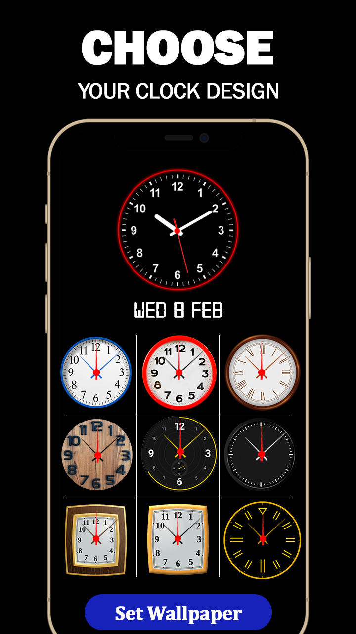 اسکرین شات 2 برنامه Smart Night Clock Wallpaper
